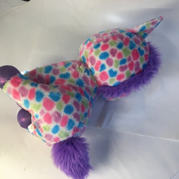 TY Beanie Boos WISHFUL the Unicorn Glitter Eyes LARGE 17" Confetti Exclusive - Picture 14 of 14
